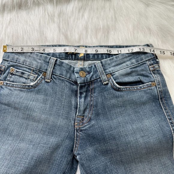 7 for All Mankind Low Rise Vintage Flare Crop Jeans Size 25 - Picture 10 of 14